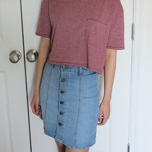🌻 3 FOR 15🌻 Jean / Denim A-Line Button Up Skirt